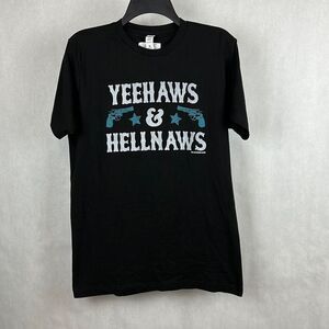 NWT Lattimore Claim Yeehaws & Hellnaws T-shirt Black Size Medium